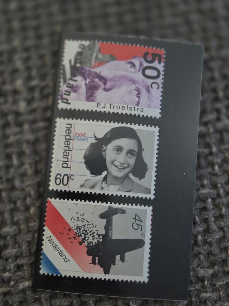 Nederlandse Postzegels: P.J. Troelstra, Anne Frank, Vliegtui, Ophalen of Verzenden, Na 1940, Postfris
