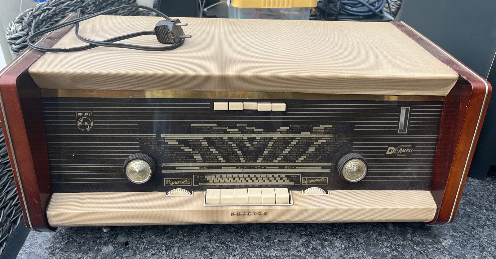 Vintage Philips Buizenradio B5X23A - Jaren '60 Design, Audio, Tv en Foto, Ophalen, Gebruikt, Radio