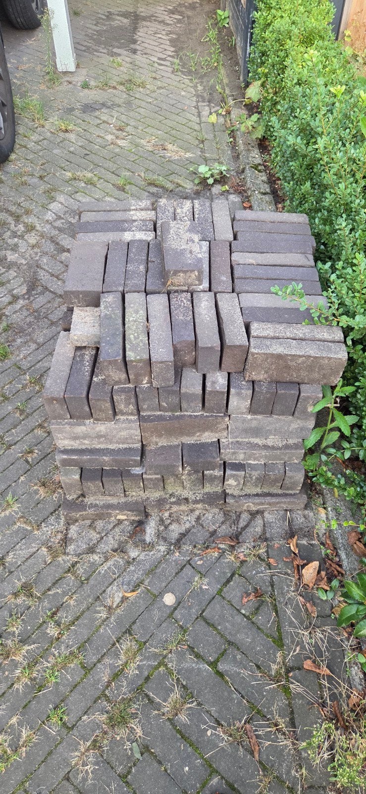 Gratis klinkers/waaltjes, ca. 2m2, Tuin en Terras, Ophalen, Overige materialen, Gebruikt, Klinkers