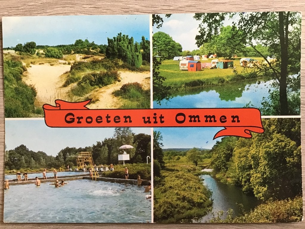 Ansichtkaart Groeten uit Ommen - Gelopen 1979, Verzamelen, Ophalen of Verzenden, 1960 tot 1980, Gelopen, Overijssel