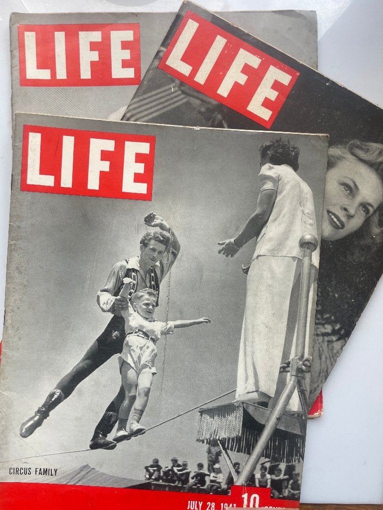3 x  Life magzine tijdschrift jaren 1940 - 1950, Ophalen of Verzenden, Zo goed als nieuw, Muziek, Film of Tv