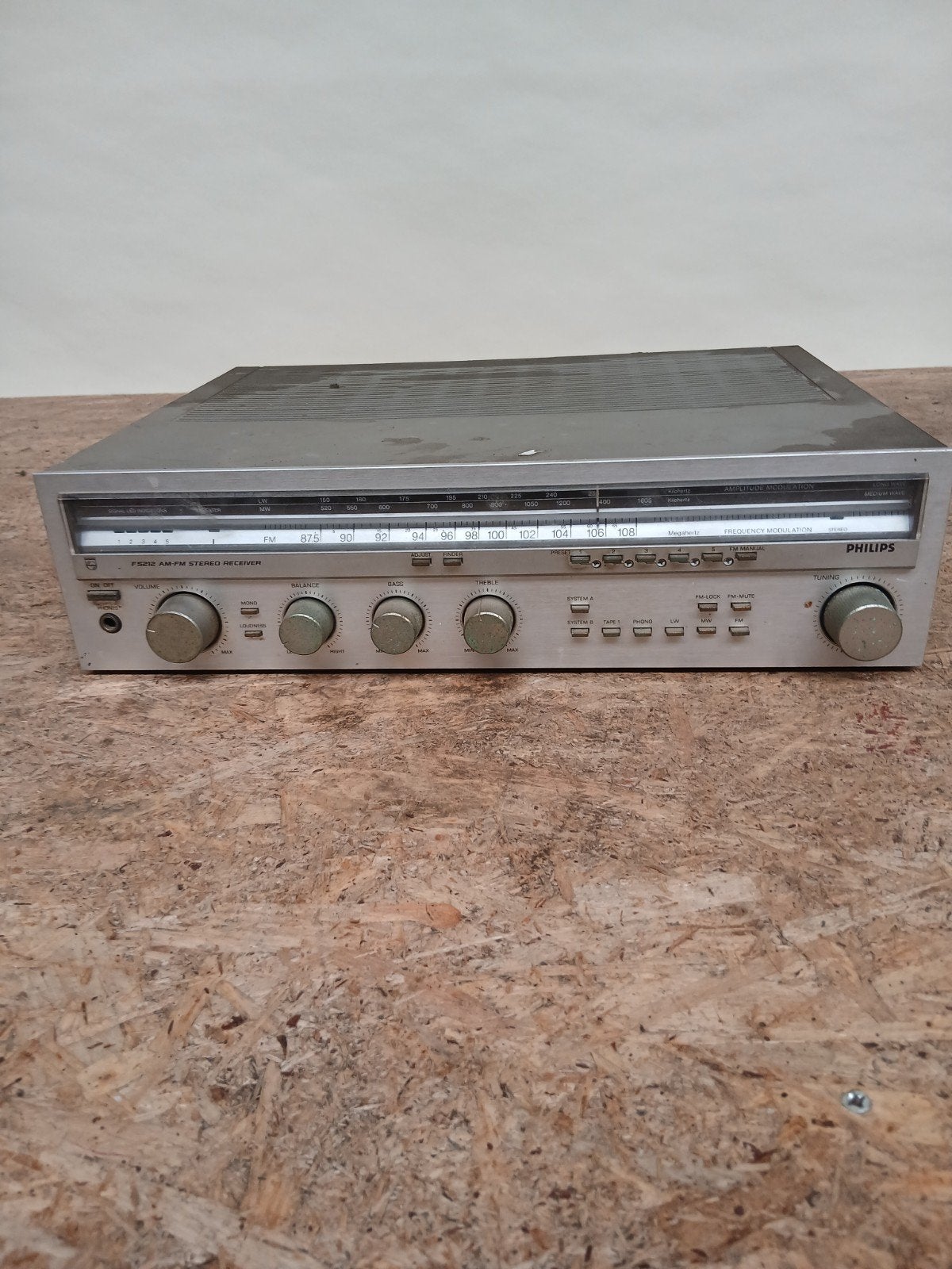 Philips F5212 AM-FM Stereo Receiver - Werking Onbekend, Ophalen of Verzenden
