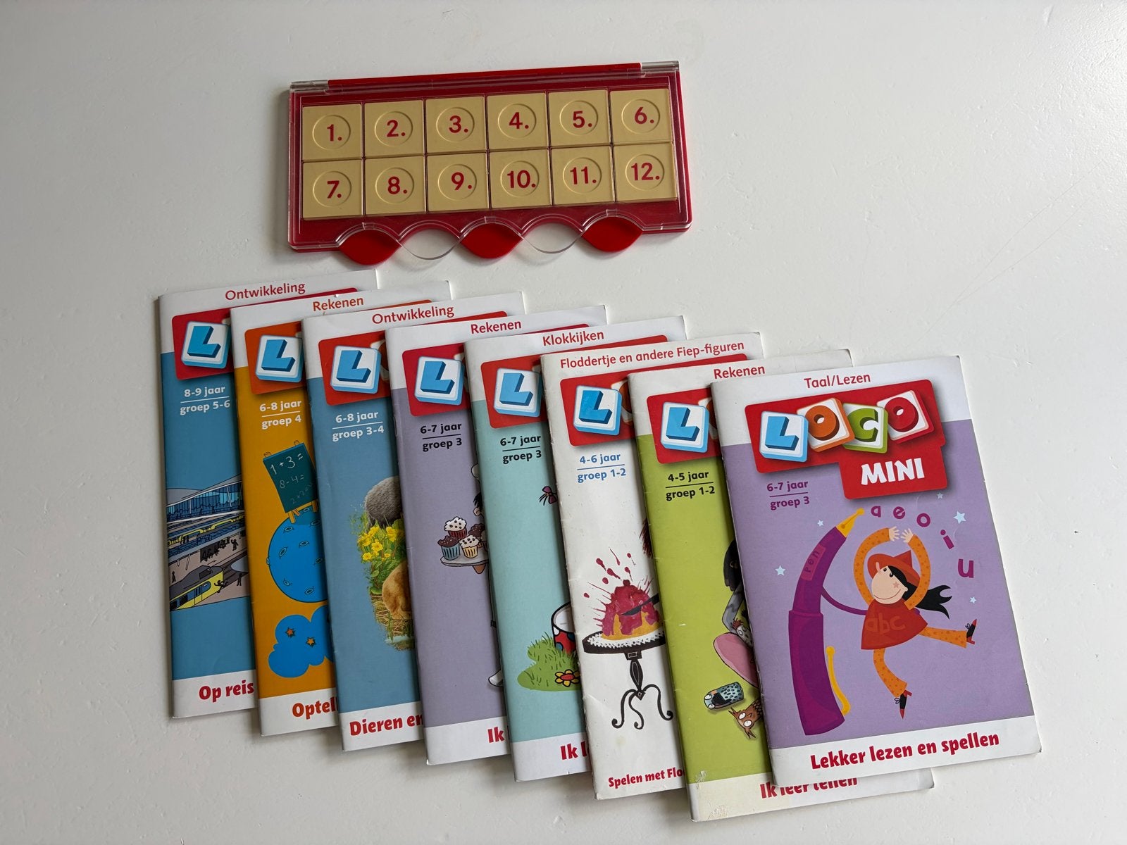 Loco Mini set met basisdoos en 8 boekjes, Ophalen of Verzenden, Gebruikt, Rekenen