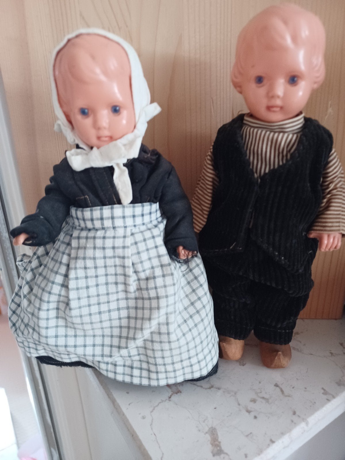 Vintage Hollandse Klederdracht Poppen  Jongen en Meisje, Verzamelen, Ophalen of Verzenden, Pop