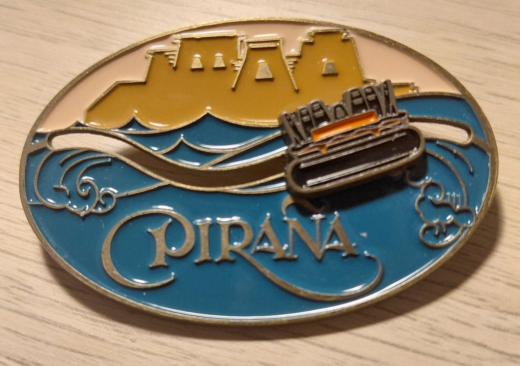 Efteling pin Piraña, Verzenden, Nieuw, Button of Speldje