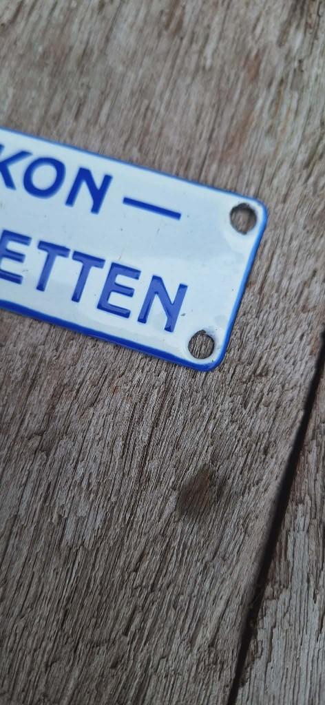 Antiek emaille tekstbordje uit de bus of tram, nr.2 🚍🚊, Antiek en Kunst, Antiek | Emaille, Ophalen of Verzenden