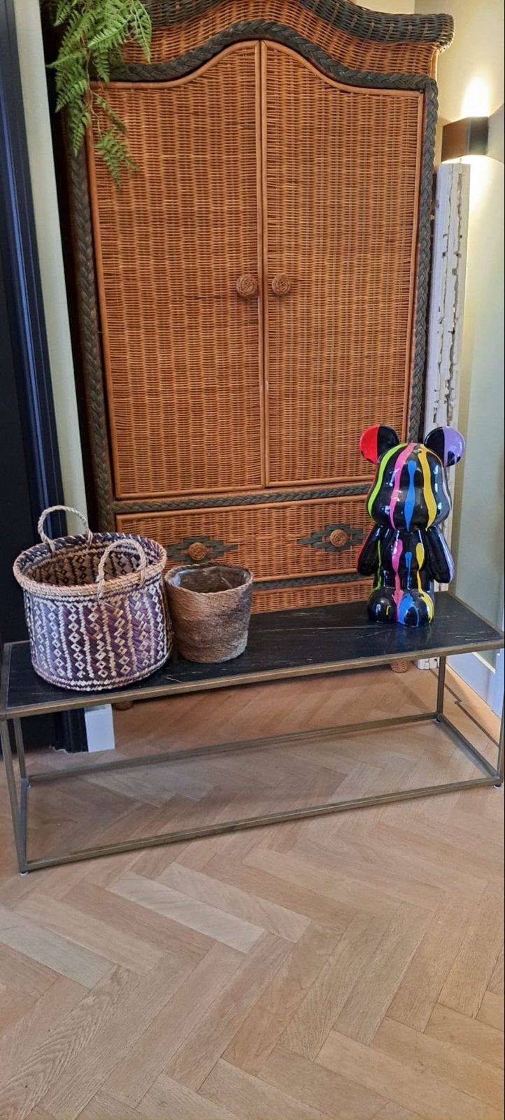 Tv-meubel salontafel set marmer metaal goud bijzettafel, Ophalen, Minder dan 50 cm, Gebruikt, 50 tot 100 cm