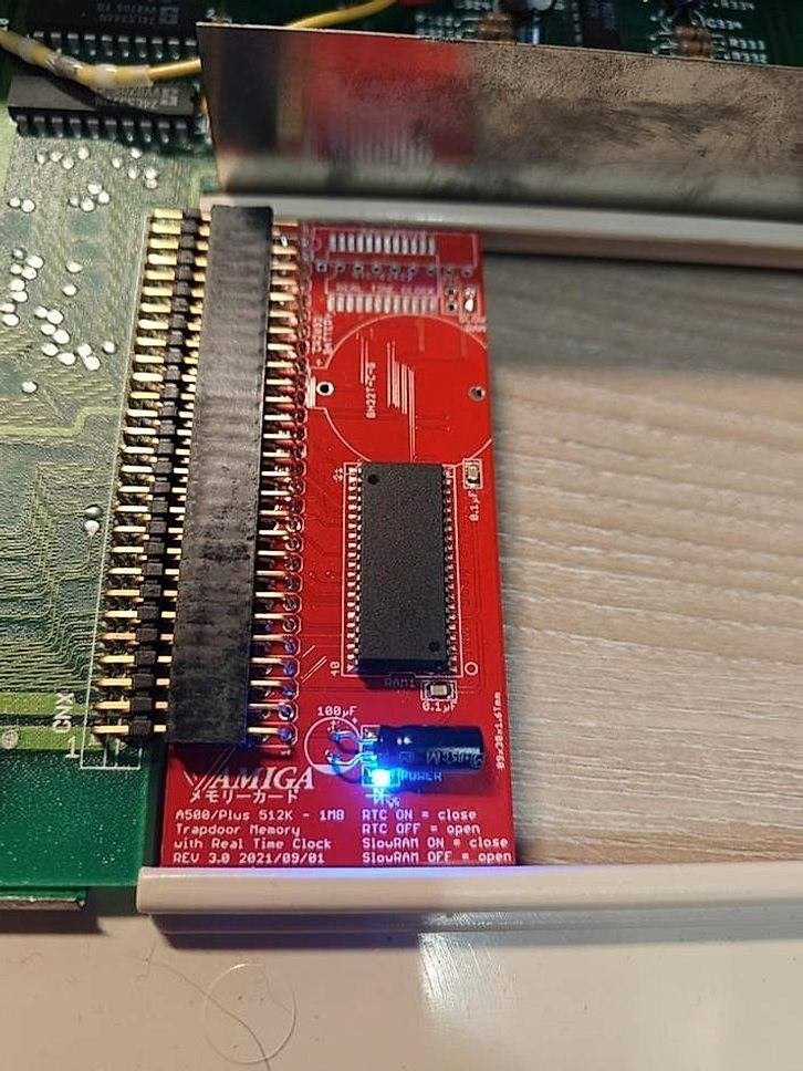 RAM upgrade Amiga 500/500+ (512KB/1MB) + RTC optie, Verzenden