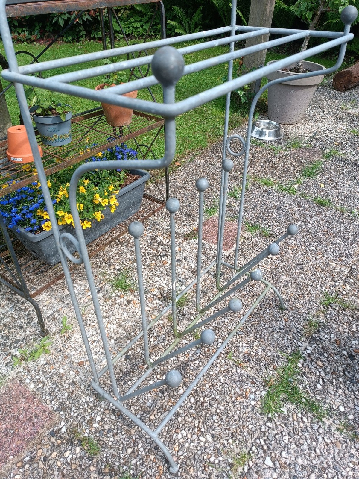 Metalen laarzenrek voor 5 paar laarzen, Tuin en Terras, Ophalen, Gebruikt