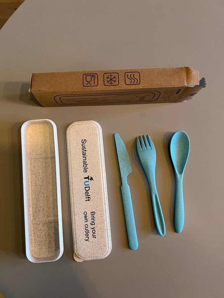 Eco bestekset to go, Huis en Inrichting, Keuken | Bestek, Kunststof, Nieuw, Ophalen of Verzenden, Vaatwasserbestendig