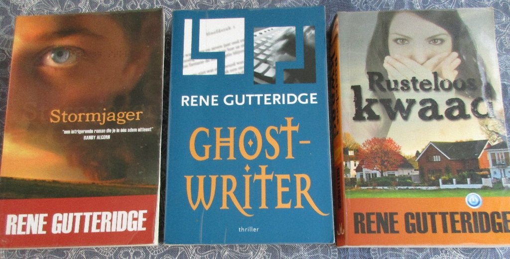 Rene Gutteridge - Stormjager / Ghostwriter / Rusteloos kwaad, Ophalen of Verzenden, Gelezen