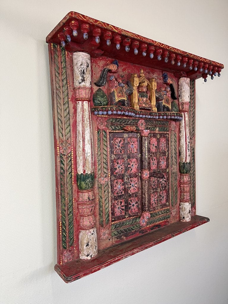 Traditionele Indiaanse houten Jharokha, Huis en Inrichting, Niet ingevuld, Gebruikt, Niet ingevuld, Ophalen of Verzenden