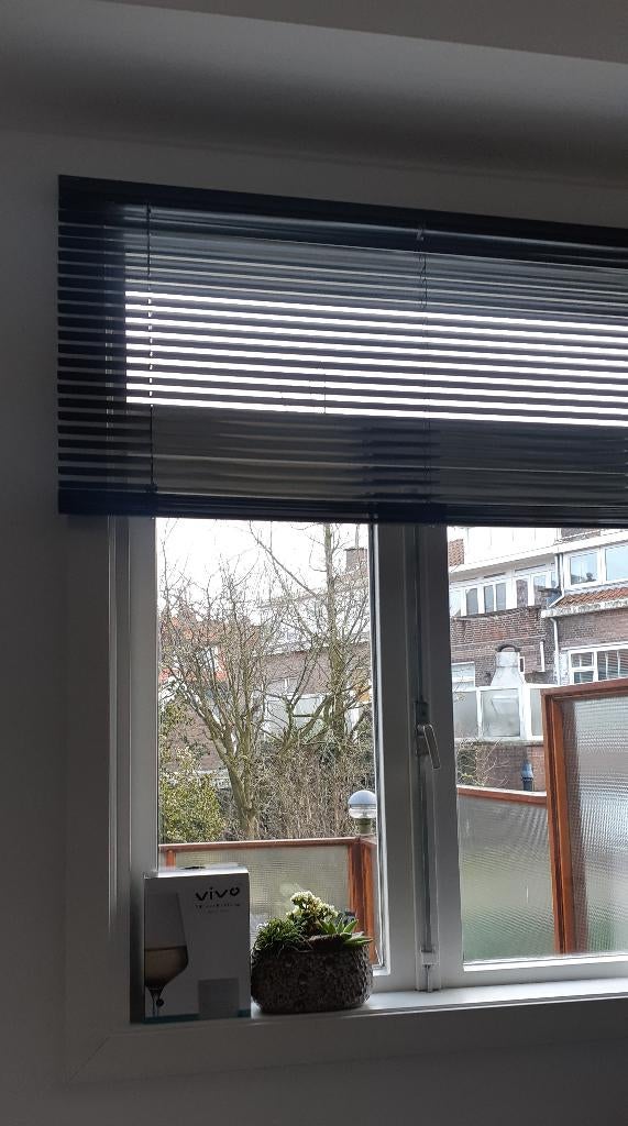 Allure - Aluminium jaloezie 25mm, 100 tot 150 cm, Grijs, Ophalen of Verzenden, Zo goed als nieuw