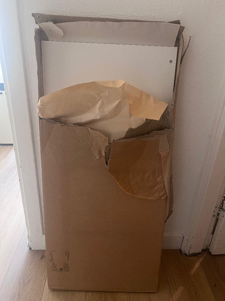 Glas tafel van IKEA bureau, Ophalen, Nieuw, Computerbureau, Wit