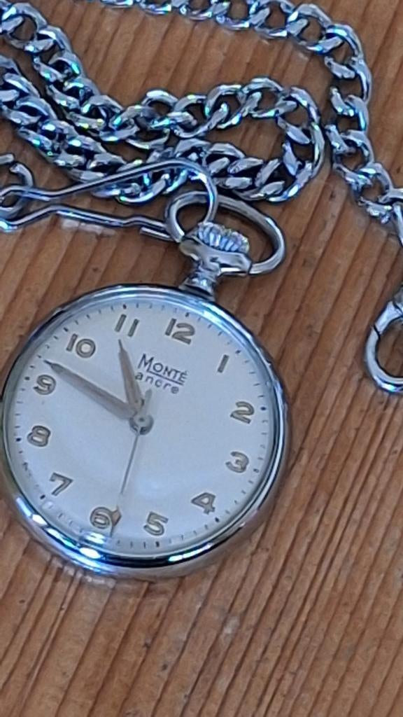 Monte zusters horloges loopt perfect., Ophalen of Verzenden, Staal, Overige merken, 1960 of later