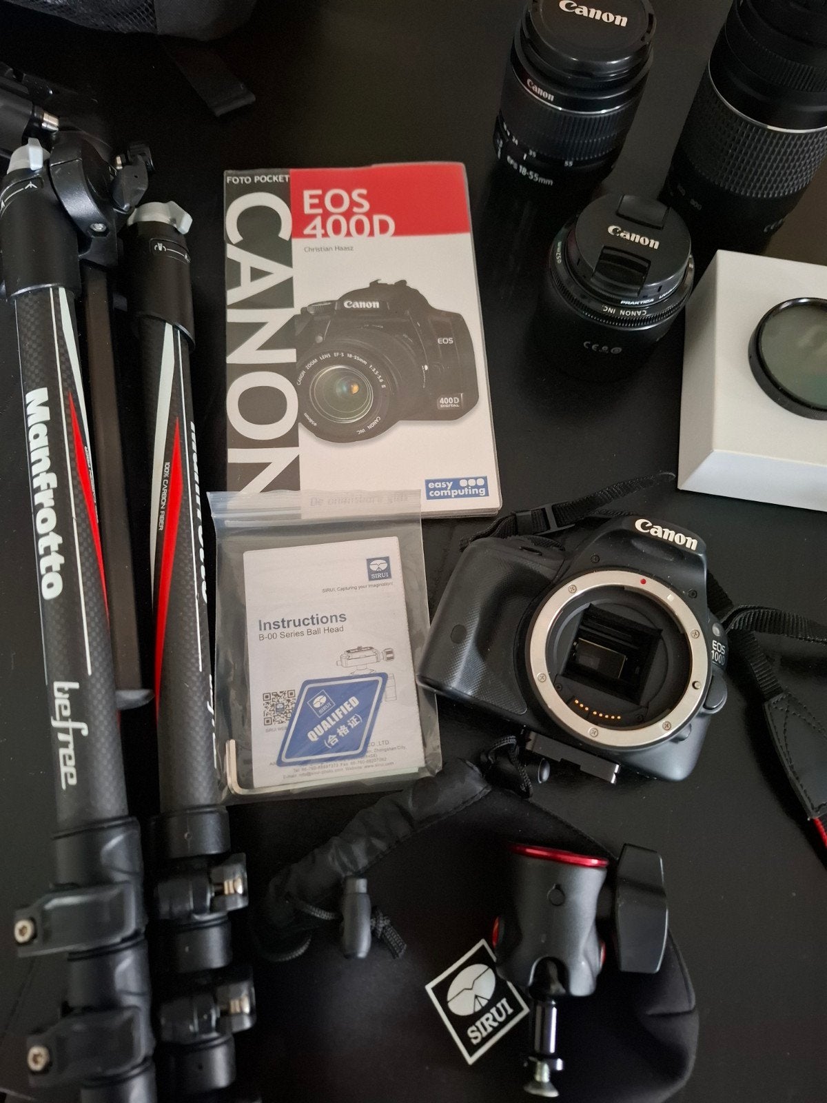 Canon EOS 400D Spiegelreflexcamera met 3 lenzen en accessoir, Ophalen, Ingebouwde flitser, Spiegelreflex, Canon