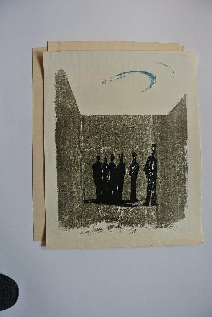 wally elenbaas litho z.t. 1948, Ophalen of Verzenden