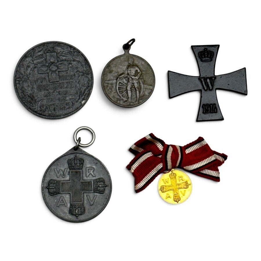 Lot diverse penningen en medailles (5x), Ophalen of Verzenden, Overige materialen
