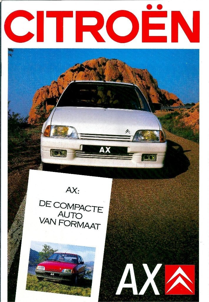 Folder Citroen AX 1987, Ophalen of Verzenden, Zo goed als nieuw, Citroën