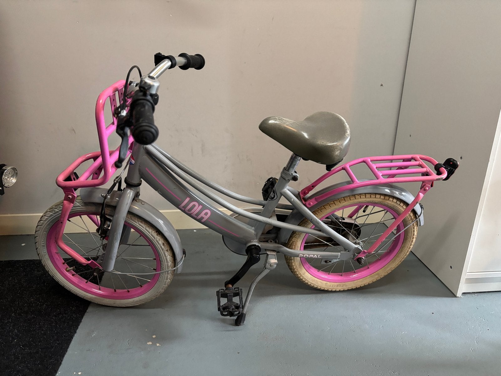 16 inch Meisjes fiets, Ophalen, Gebruikt, Terugtraprem, 16 tot 20 inch