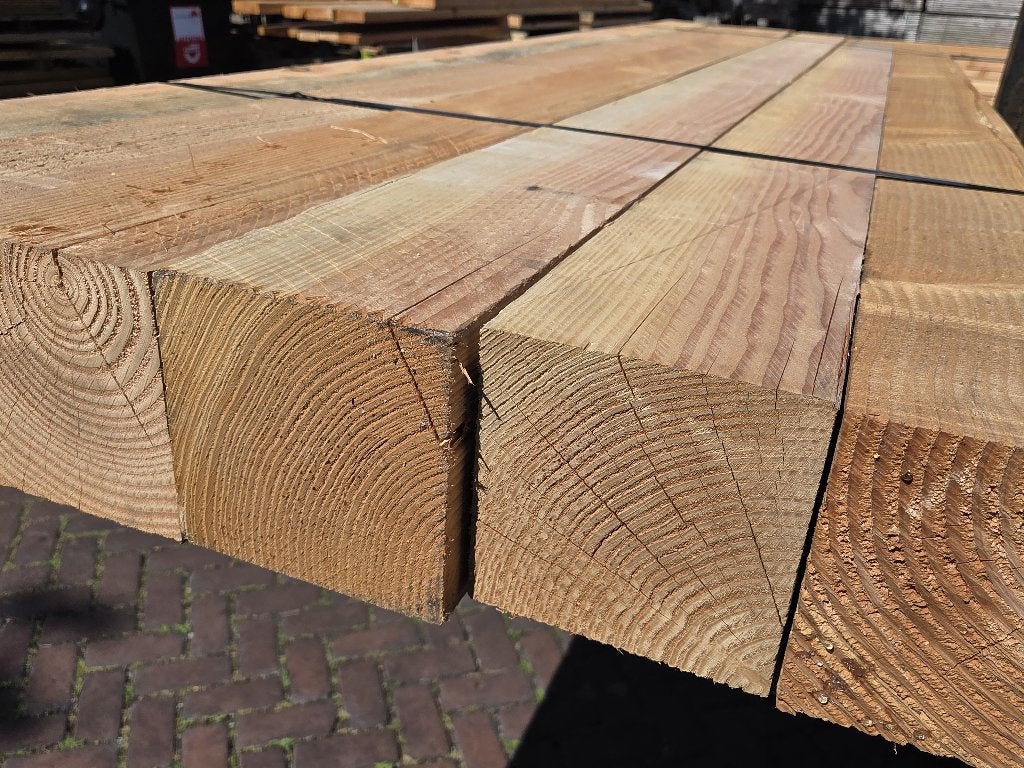 6 Douglas palen 15x15 cm fijnbezaagd / 3.00 m lang nr: TB23, Ophalen, Nieuw, 250 cm of meer, Palen