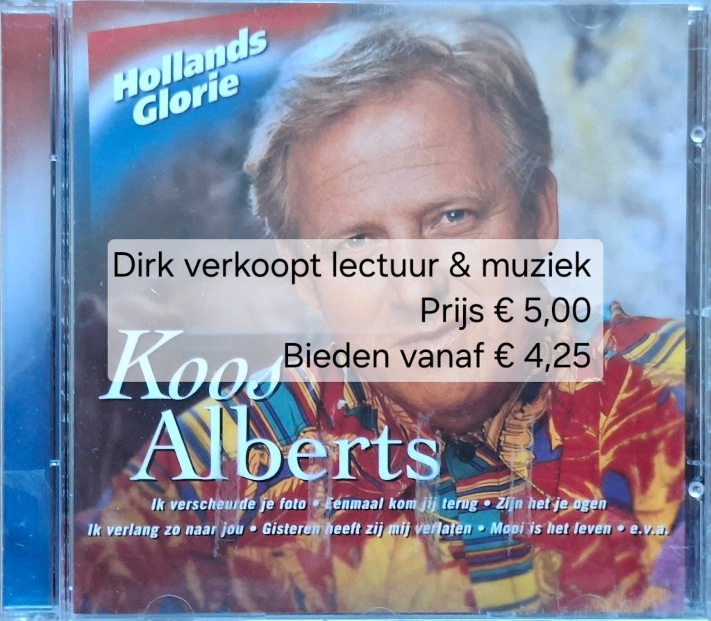 Koos Alberts; Hollands Glorie (2001, NL), Ophalen of Verzenden, Zo goed als nieuw, Levenslied of Smartlap, Verzamelalbum