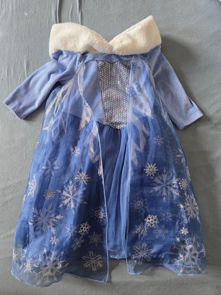 Elsa Frozen jurk met cape - maat 104, Ophalen of Verzenden, Gebruikt, 104 of kleiner, Meisje