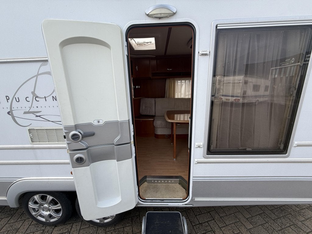 Tabbert Puccini 630 Voortent Airco douche, Rondzit, Tabbert, Bedrijf, Schokbreker