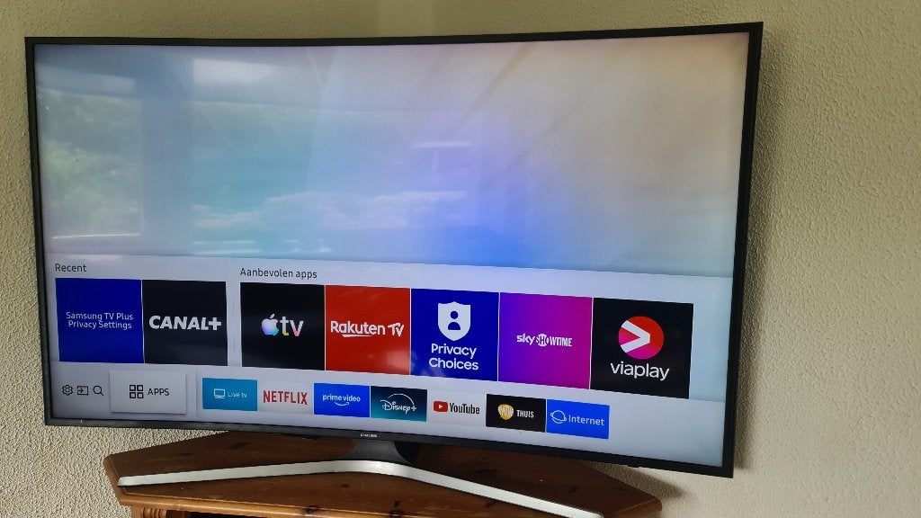Samsung TV 55 inch curve, Ophalen, Gebruikt, 50 Hz, Samsung