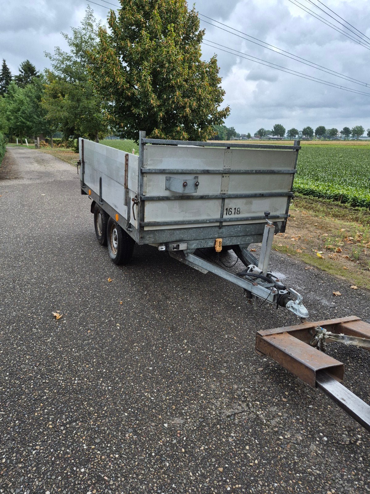 Elektrische kieper - Bakmaat 275x150 - 2000 kg, Ophalen of Verzenden, Gebruikt