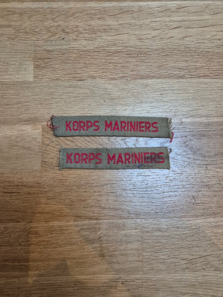 straatnamen naambandjes Korps Mariniers, Verzamelen, Ophalen of Verzenden, Marine, Nederland, Embleem of Badge