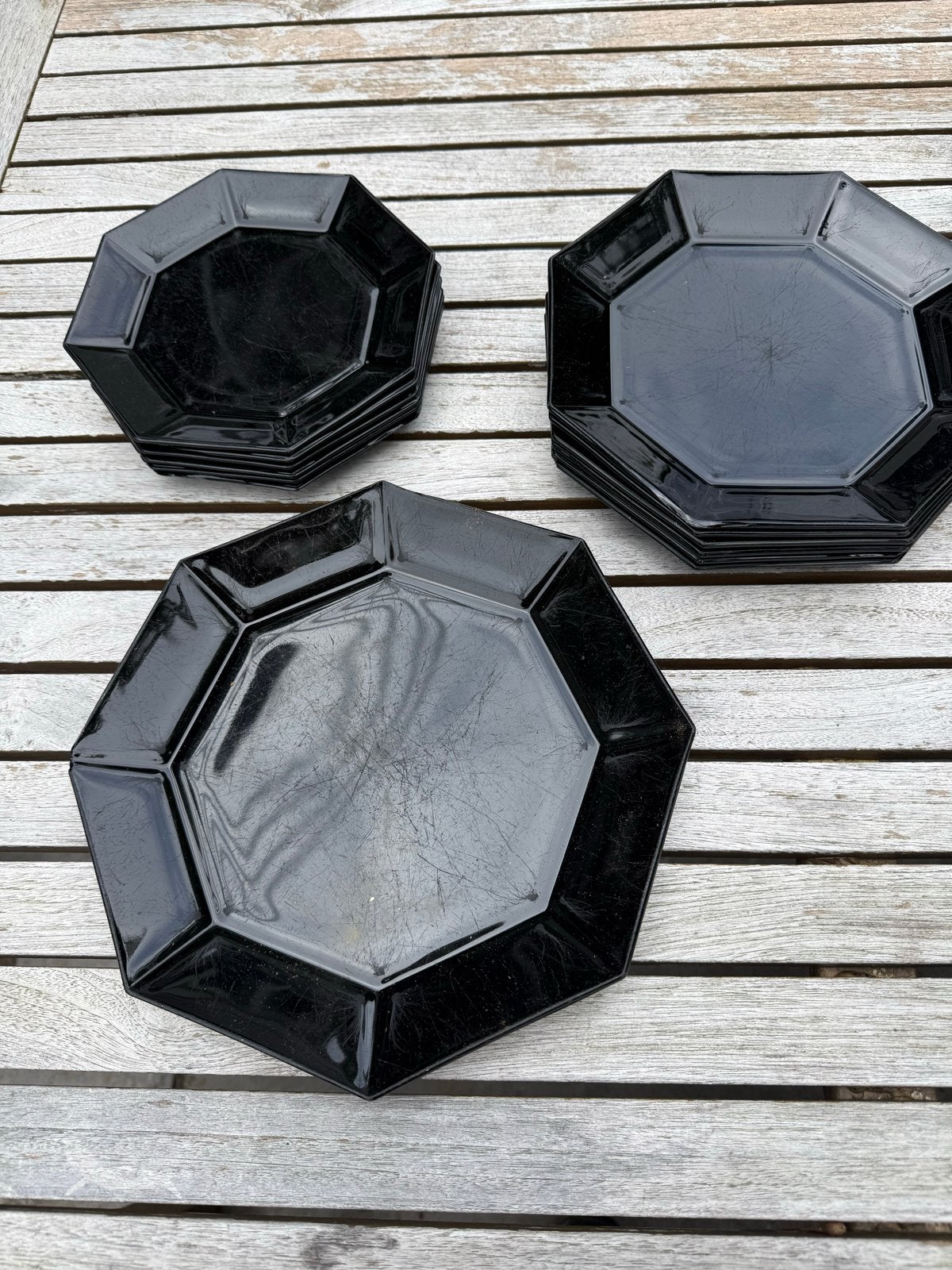 Arcoroc octime borden diverse maten, Huis en Inrichting, Ophalen, Gebruikt, Vintage, Glas