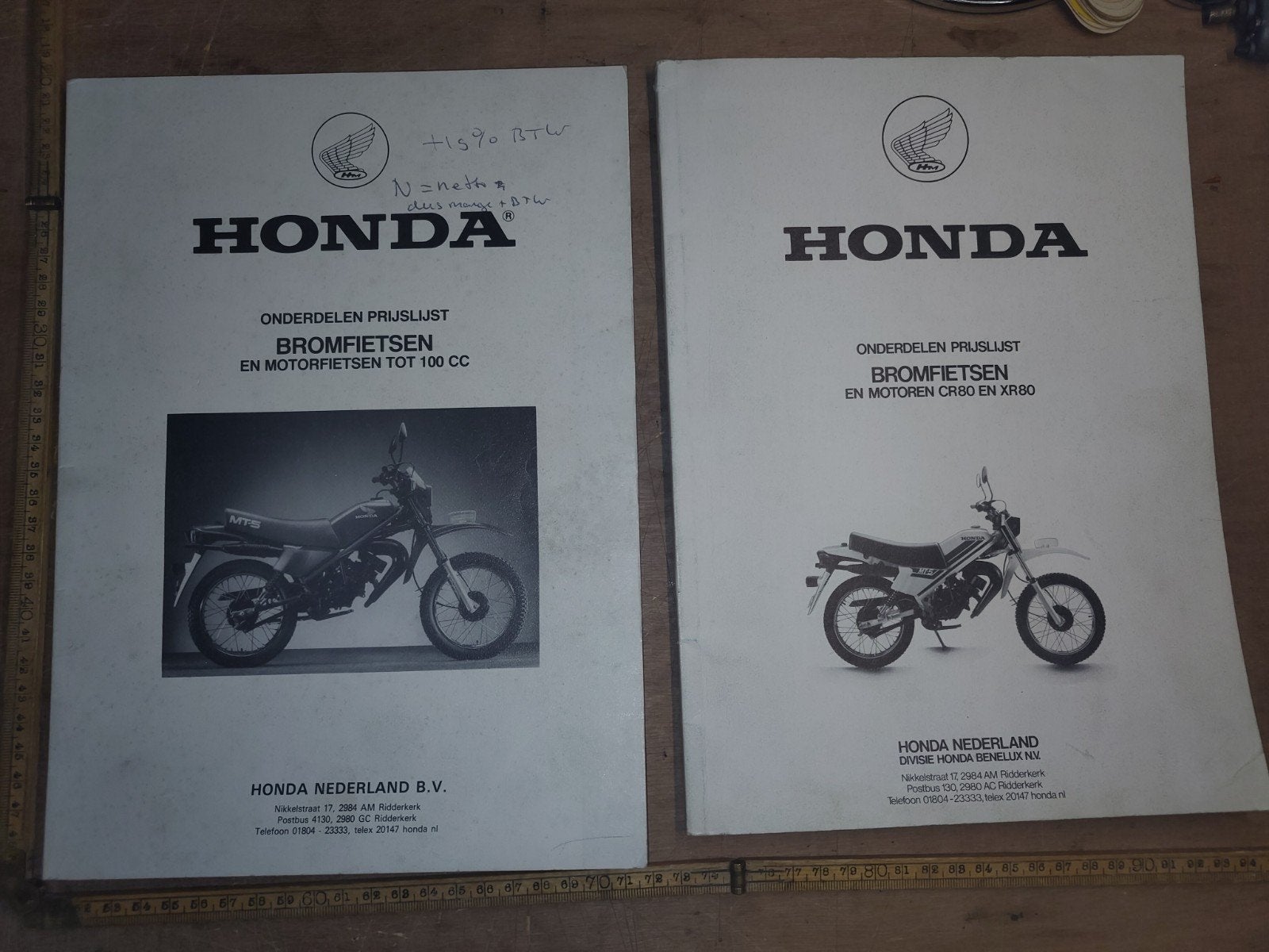 2 stuks Honda prijslijst. 1980, 1985, Ophalen of Verzenden