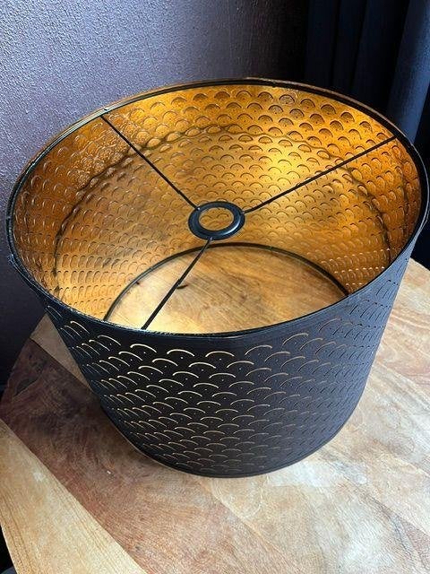 Lampenkap Ikea zwart-goud, Ophalen, Zwart, 44 cm, Rond