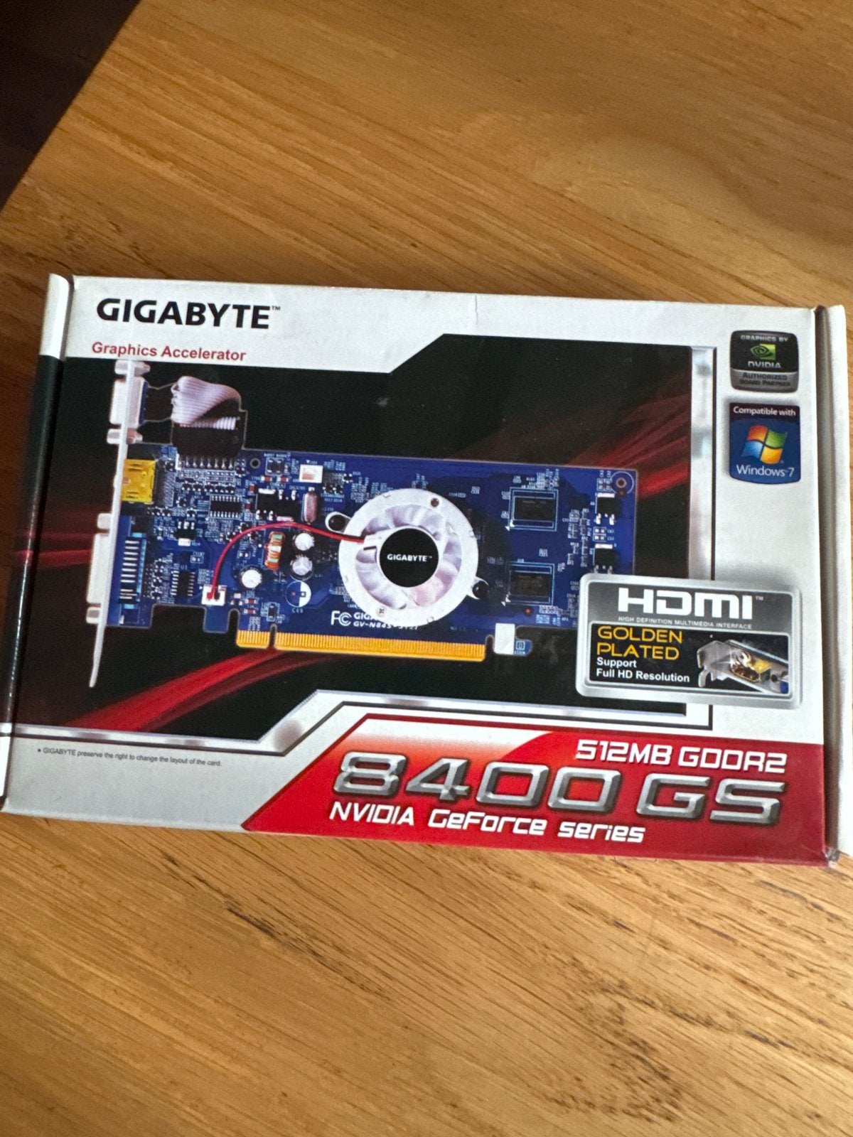 GIGABYTE NVIDIA GeForce 8400 GS 512MB GDDR2 Videokaart, HDMI, Nieuw, Ophalen of Verzenden, PCI-Express 1