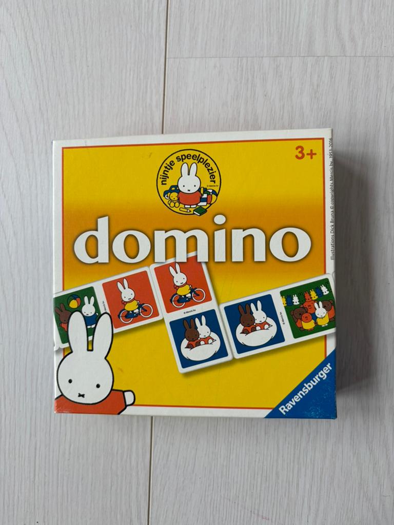 Nijntje Domino Spel van Ravensburger, Ophalen of Verzenden, Zo goed als nieuw, Puzzelen