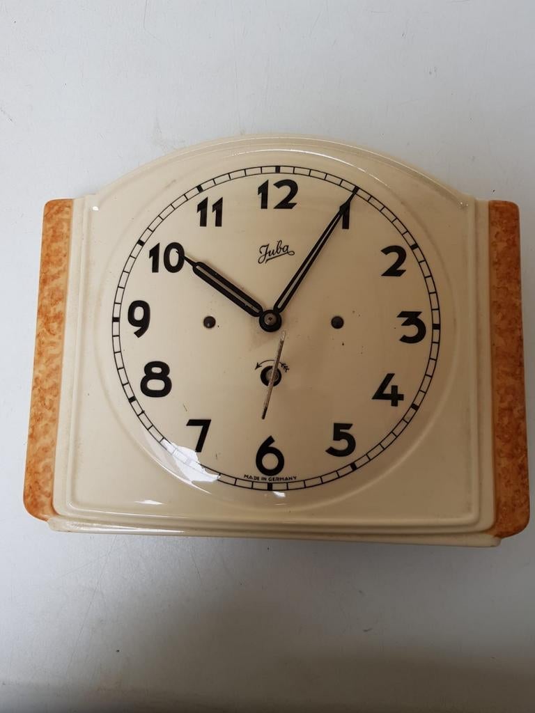 Vintage Juba wandklok - Made in Germany, Ophalen of Verzenden
