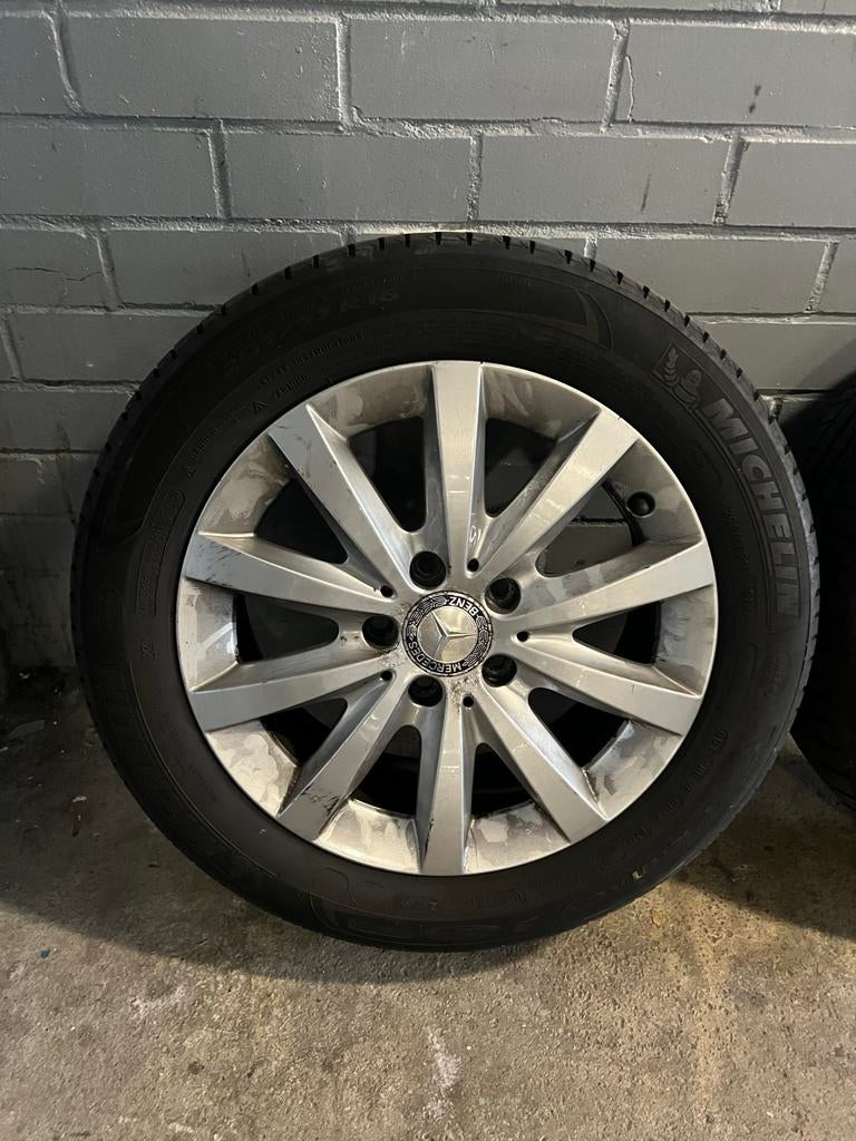 Mercedes-Benz Velgen met Michelin zommer Banden  16inch, Auto-onderdelen, Banden en Velgen, Ophalen, Gebruikt, 16 inch, Banden en Velgen