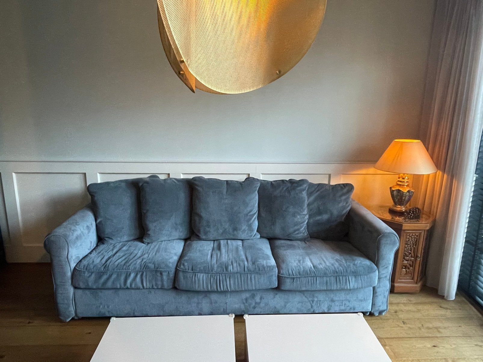 Ikea Gronlid 3-zitsbank zeegrijs, Ophalen, Gebruikt, 100 tot 125 cm, Driepersoons