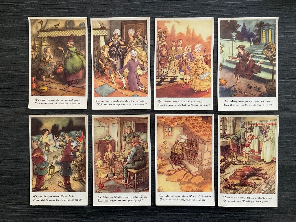 Ansichtkaart van oude geïllustreerde sprookjeskaarten, Verzamelen, Ophalen, Ongelopen, Overige thema's