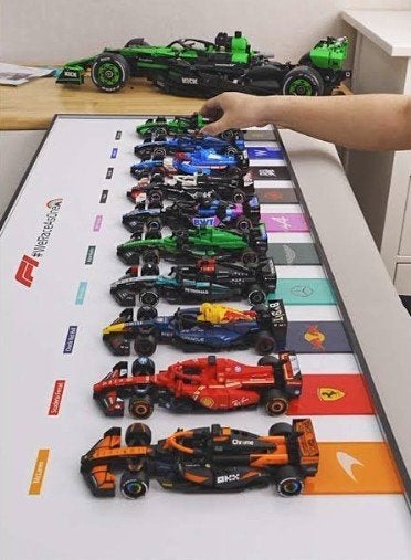 displag formule 1 speed champions lego mancave wand, Ophalen of Verzenden
