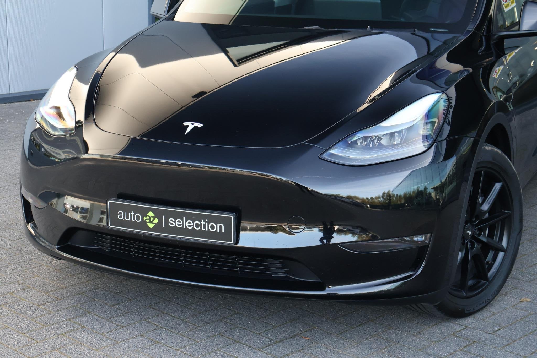 Tesla Model Y Long Range AWD 75 kWh / Panoramadak, Auto's, Stof, Gebruikt, Zwart, Origineel Nederlands