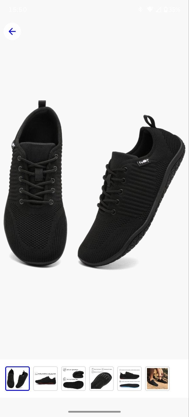 Geweo Barefoot schoenen maat 46 nieuw in verpakking, Zwart, Nieuw, Ophalen of Verzenden, Sneakers of Gympen