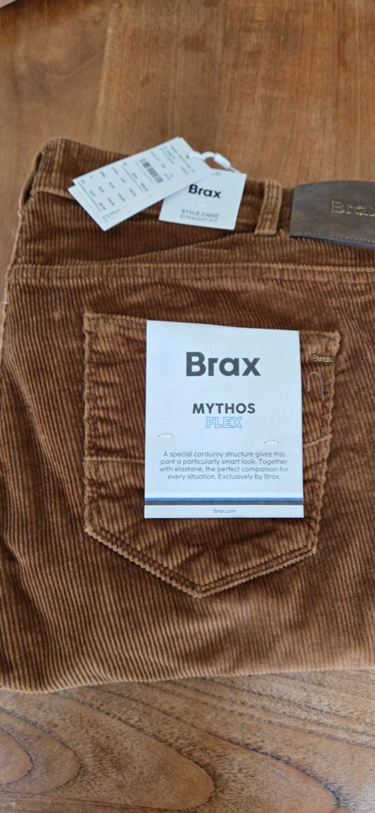 Brax Mythos Flex Corduroy Broek - Nieuw met labels, Brax, Bruin, Nieuw, Overige maten