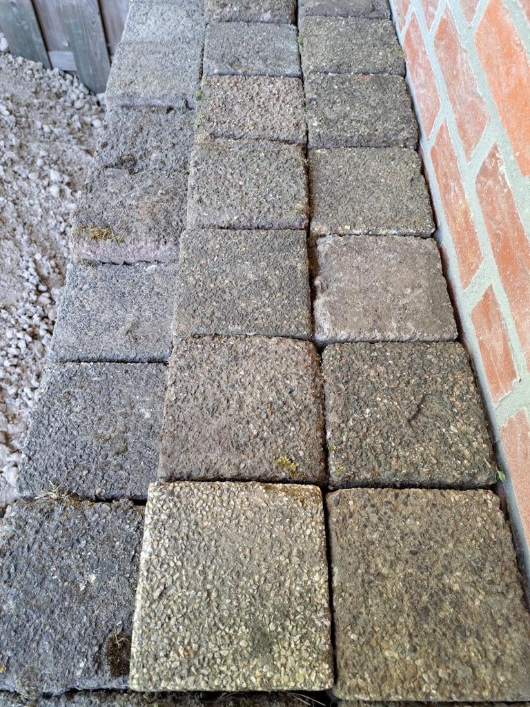 Trommelstenen/ cobble stones, Tuin en Terras, Tegels en Klinkers, Ophalen, Gebruikt, Klinkers, 10 m² of meer