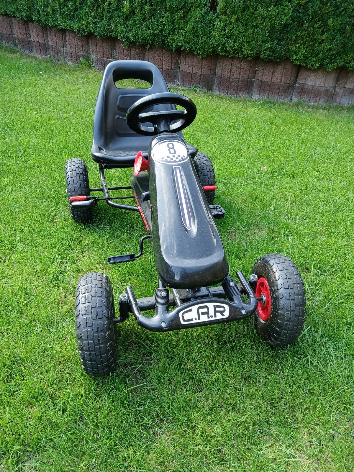 Zwarte skelter met C.A.R. Racing logo, Kinderen en Baby's, Ophalen, Zo goed als nieuw, Overige merken