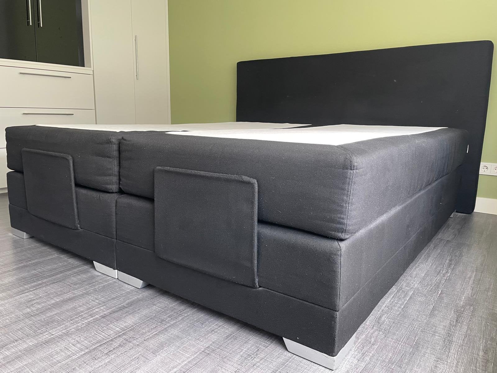 Zwarte Boxspring Swiss Sense, Ophalen, Gebruikt, Zwart, Tweepersoons