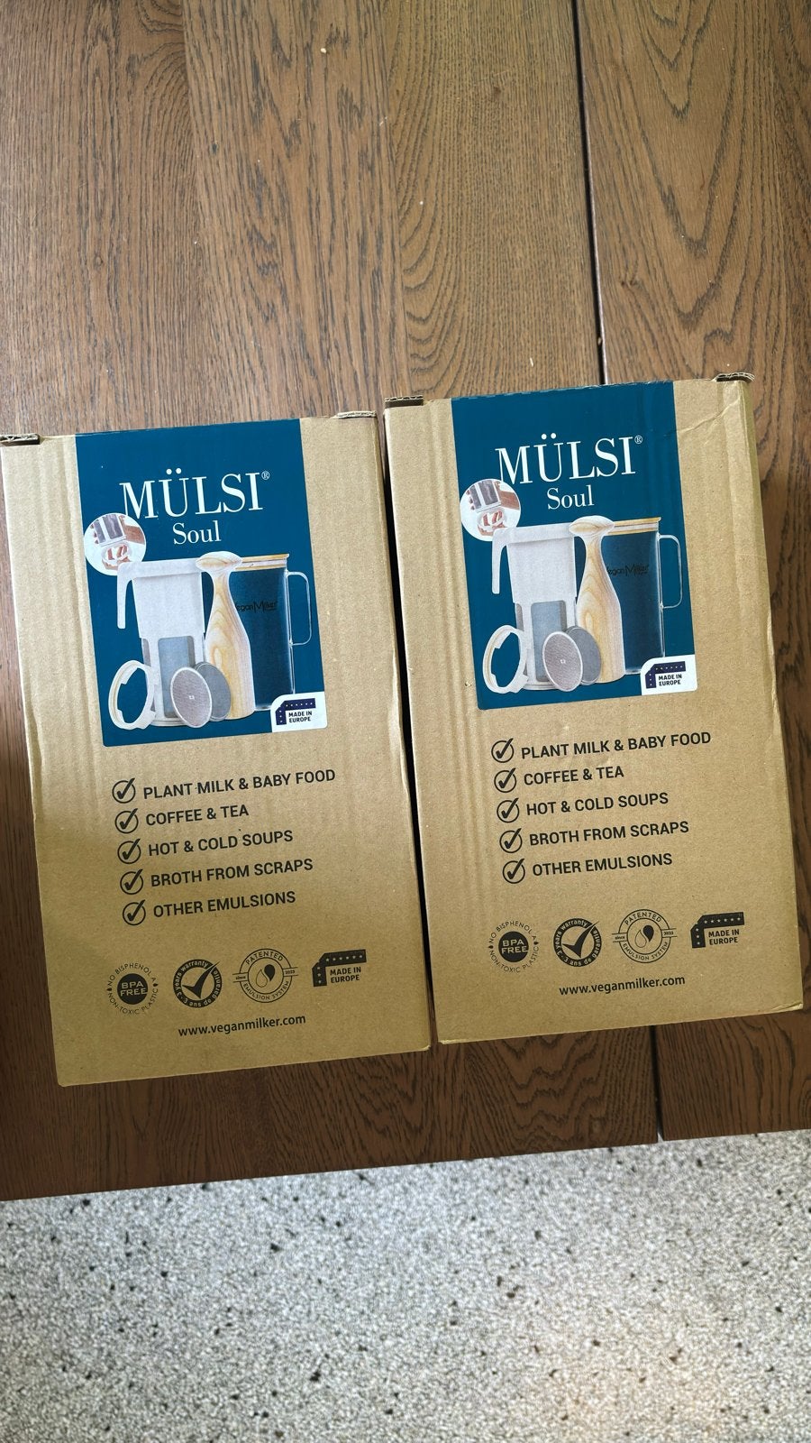 Vegan Milker MÜLSI Soul - Plantaardige Melkmaker, Minder dan 1 liter, Ophalen, Nieuw, 1 snelheid