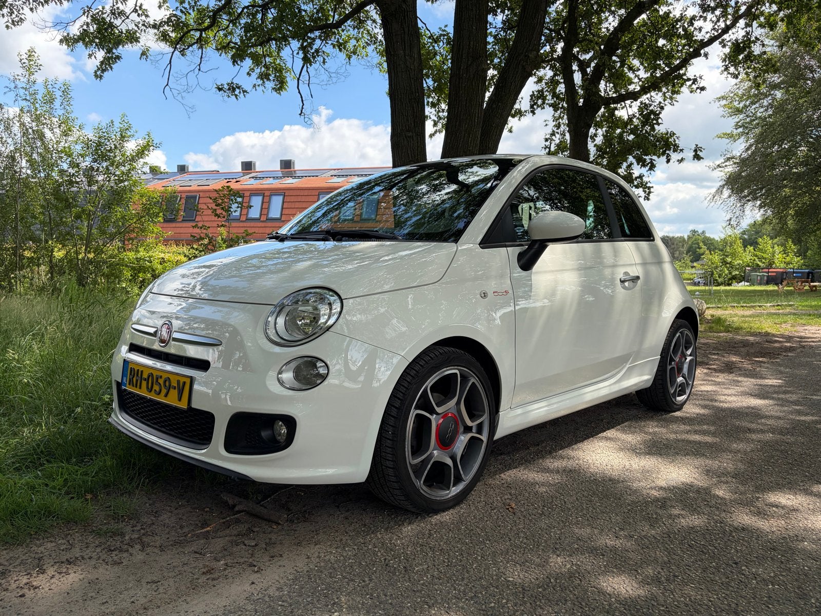 Fiat 500 TwinAir Turbo Sport 65.500 km, 17” Abarth velgen., Voorwielaandrijving, Leder en Stof, Handgeschakeld, 26 km/l