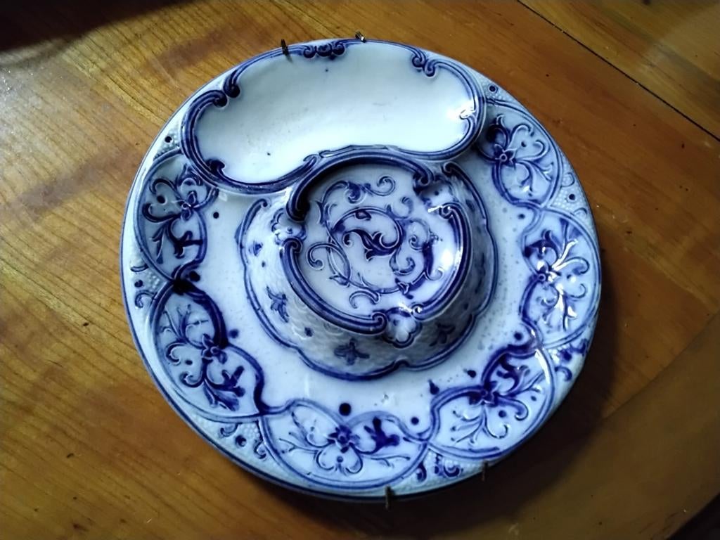 Antiek  bord porselein 1880, Ophalen of Verzenden